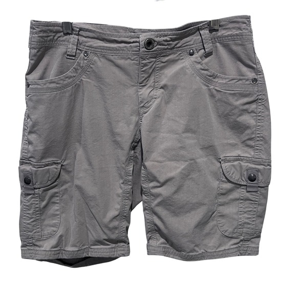 Kuhl Pants - Kuhl Womens Gray Cargo Hiking Shorts Outdoor Utility Pockets Size 8